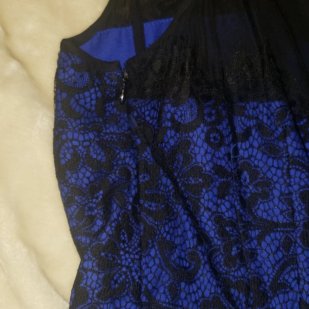 Moulinette Sowers Silk Blur and Black Lace Tulle Dress NWOT - Picture 6 of 9